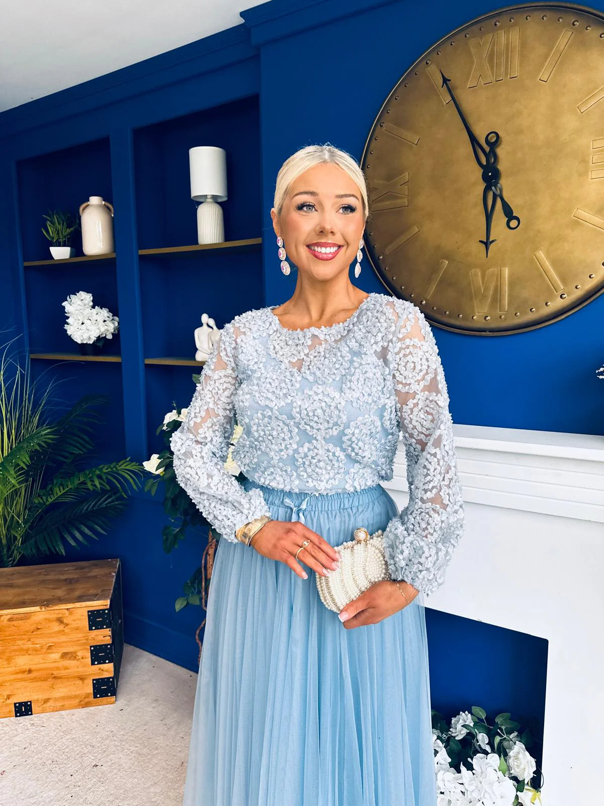 Alice 3D Sheer Top Blue - Image 5