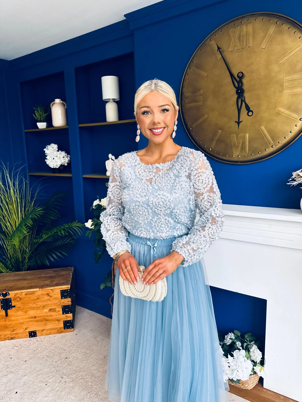 Alice 3D Sheer Top Blue - Image 6