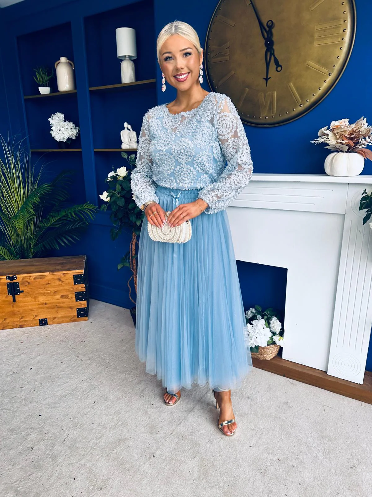 Alice 3D Sheer Top Blue - Image 8