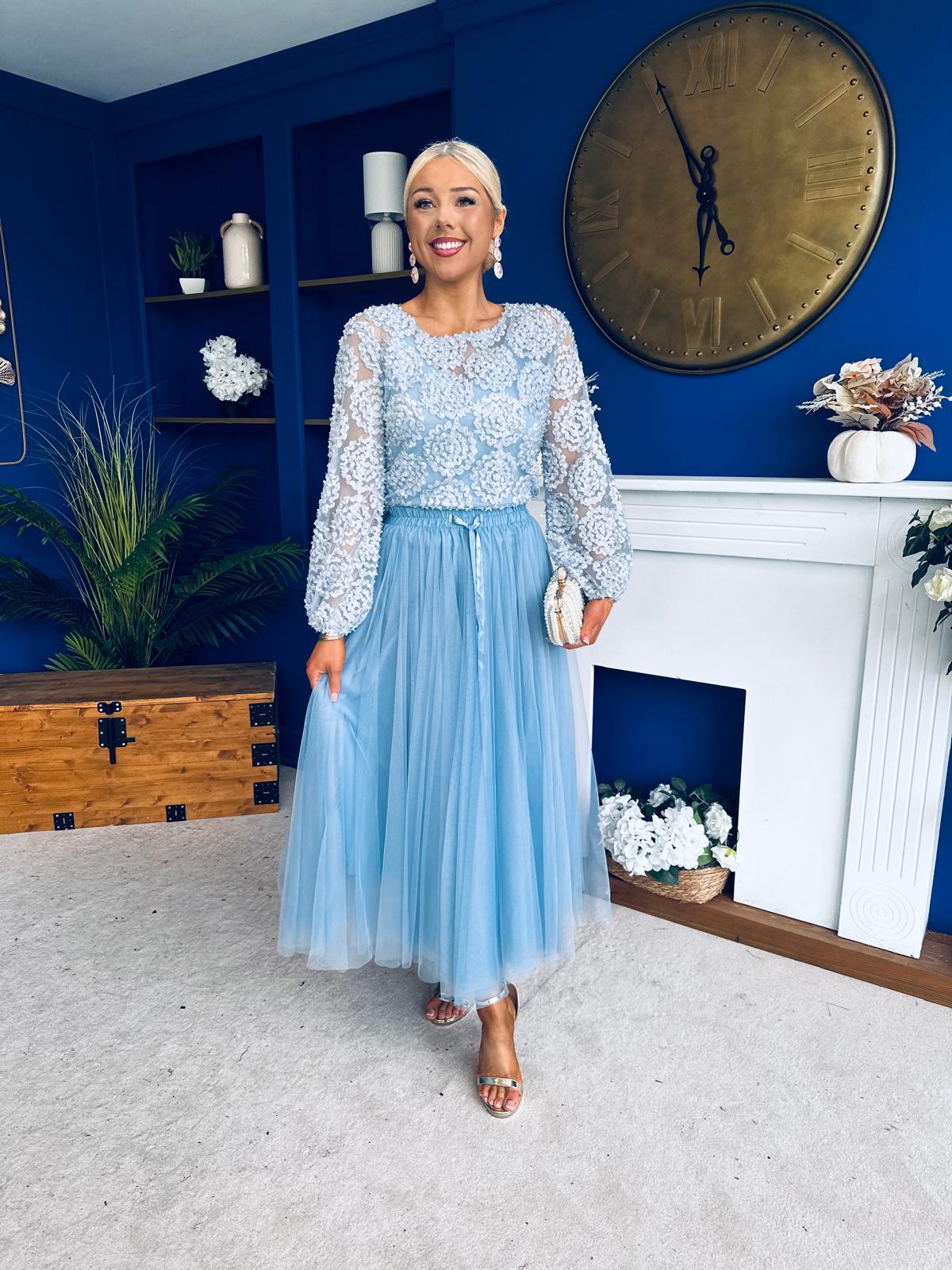 Alice 3D Sheer Top Blue - Image 9