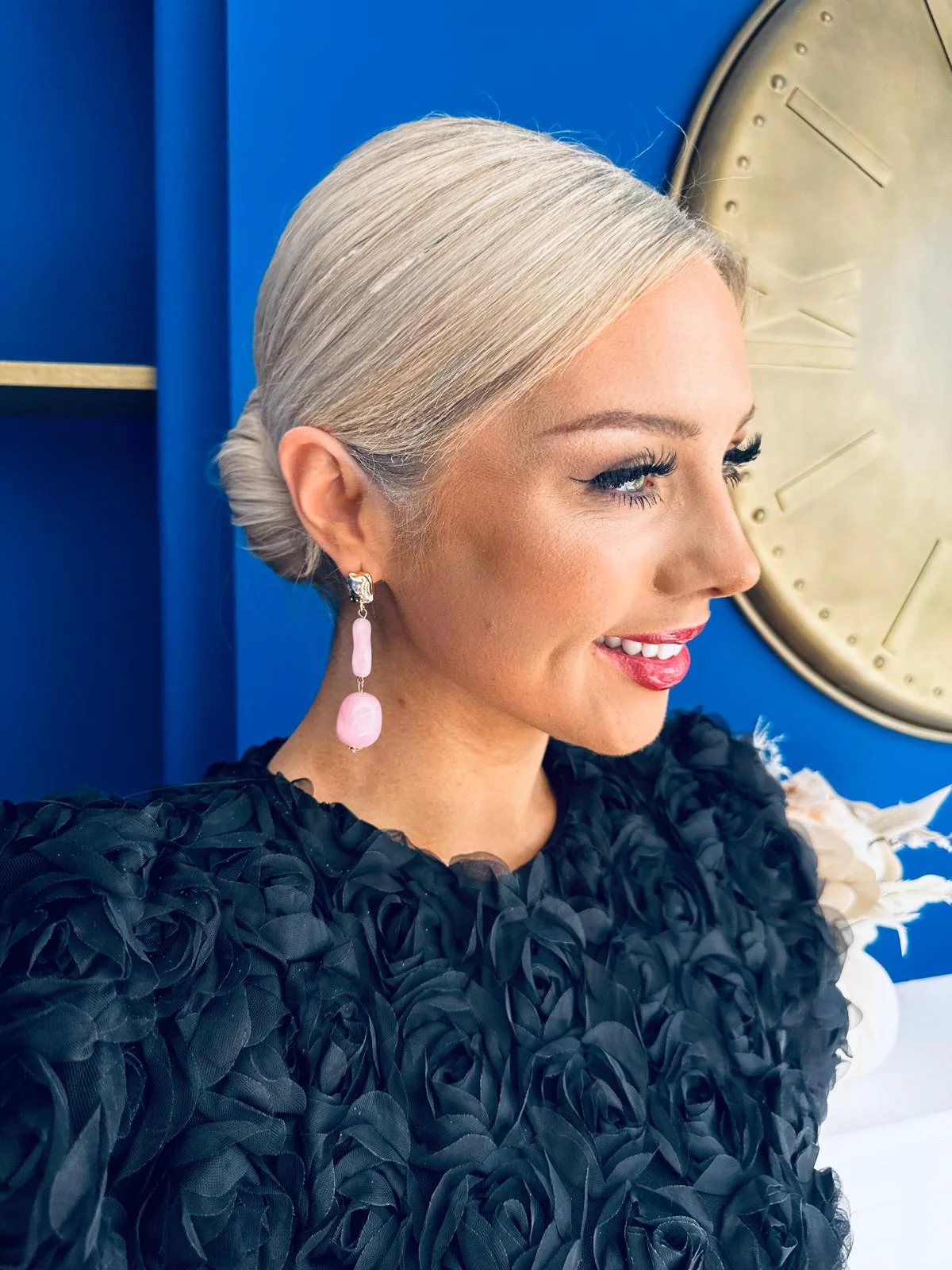 Betty Drop Earrings Rose - Image 4