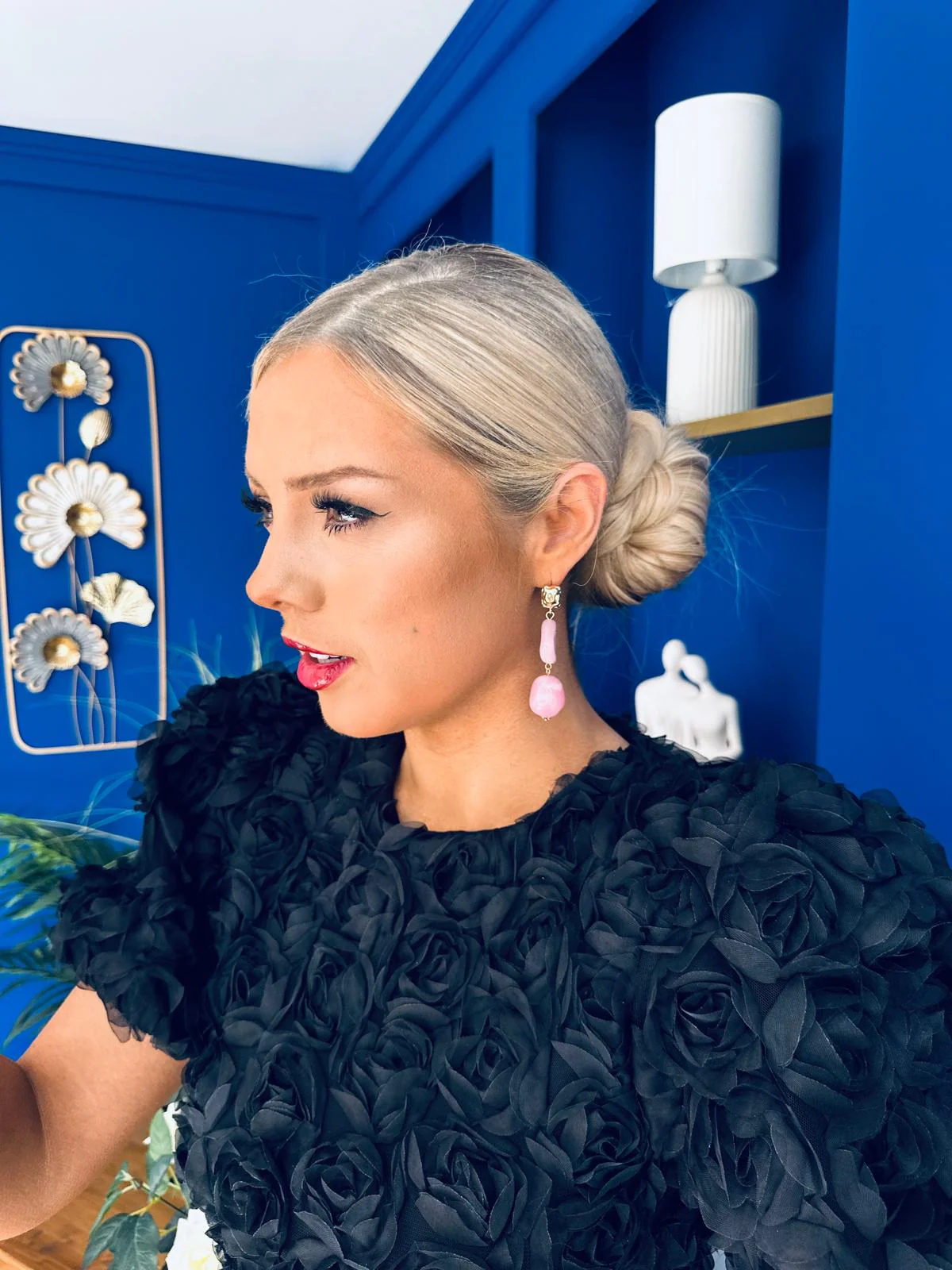 Betty Drop Earrings Rose - Image 6