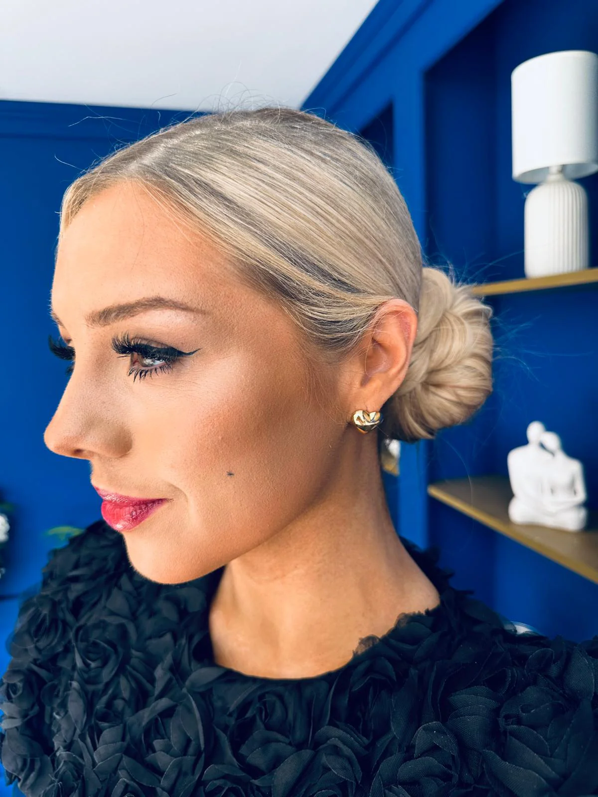 Cassi Heart Stud Earrings Gold - Image 7