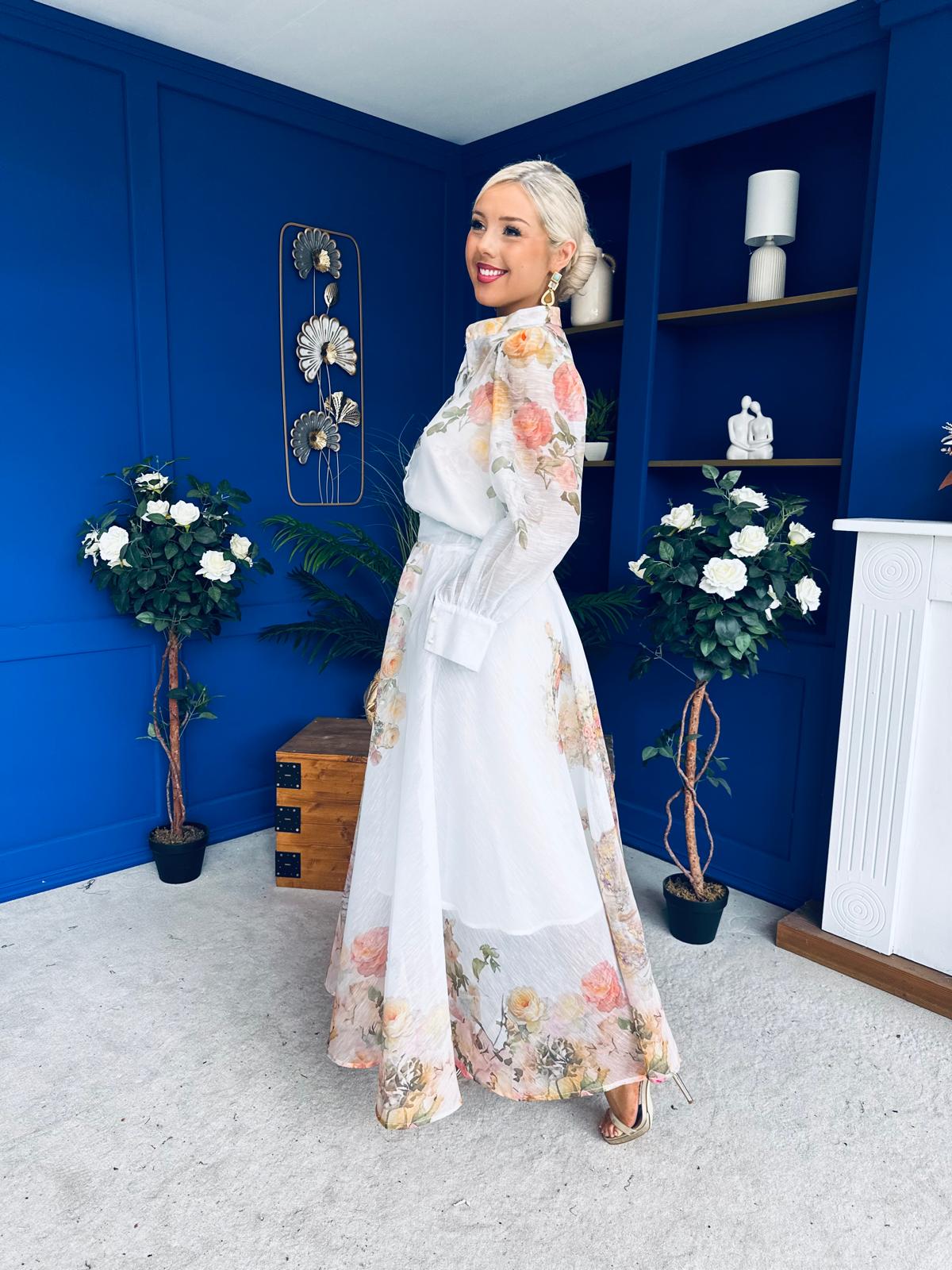 Chris Shirt & Skirt Floral Pwr Blue - Image 10