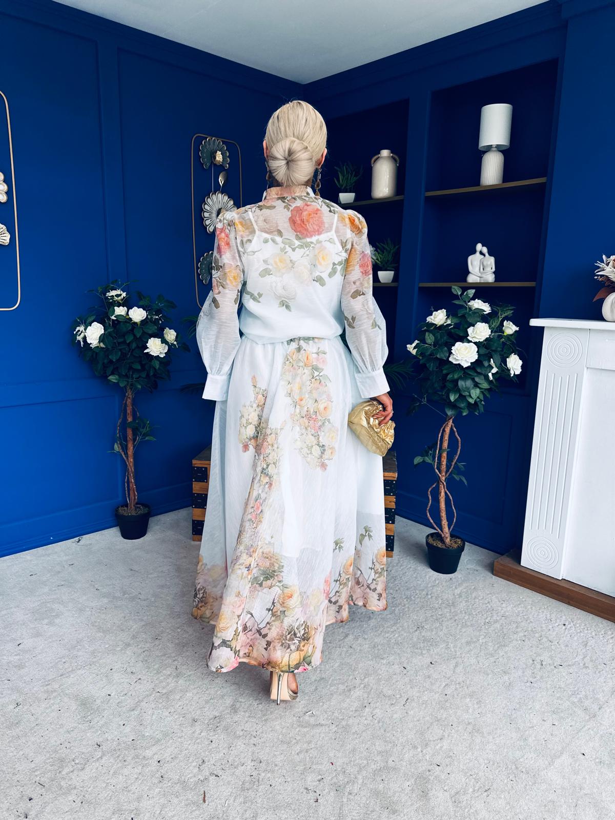 Chris Shirt & Skirt Floral Pwr Blue - Image 11