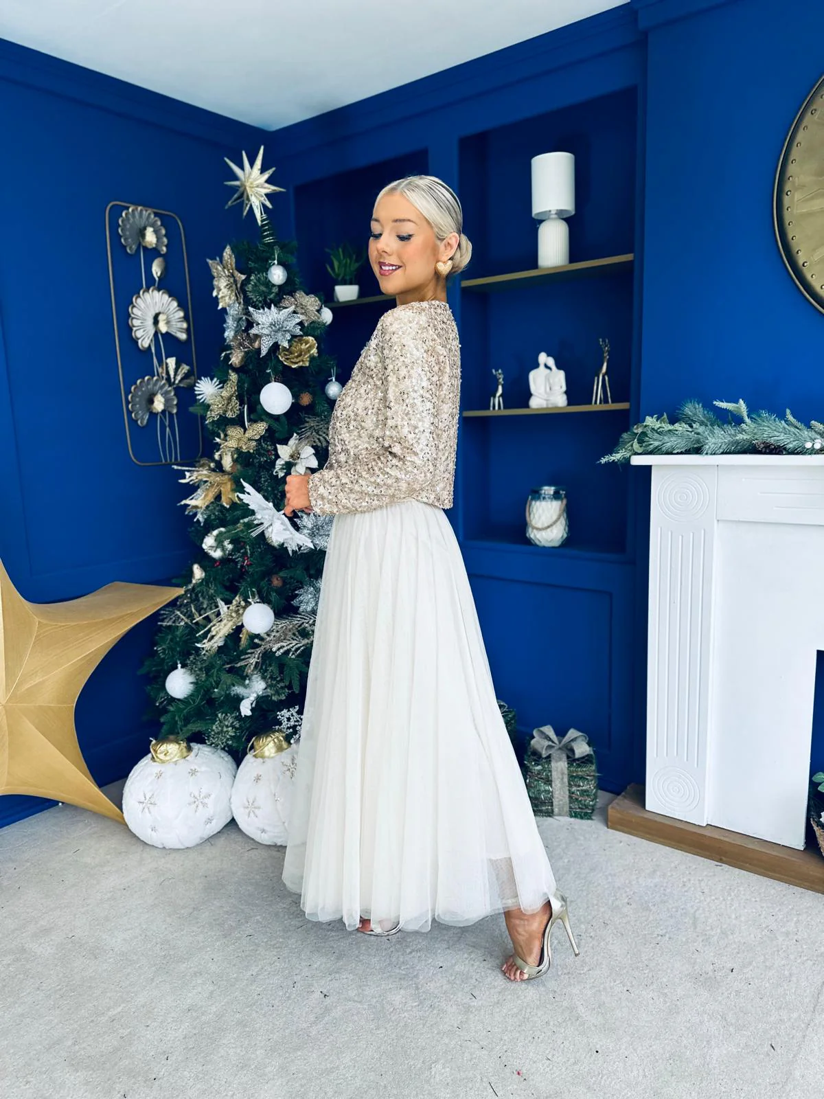 Dervla Sequin Jacket Gold - Image 11