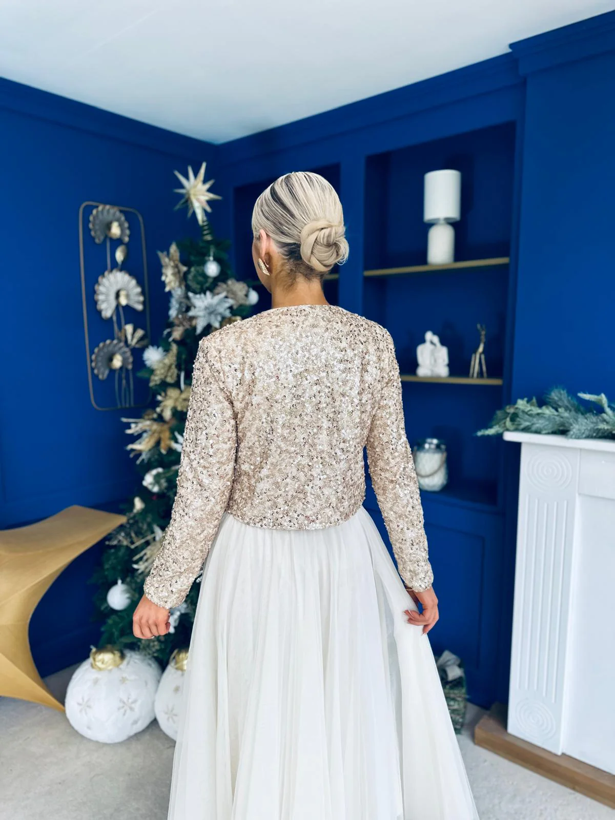 Dervla Sequin Jacket Gold - Image 12