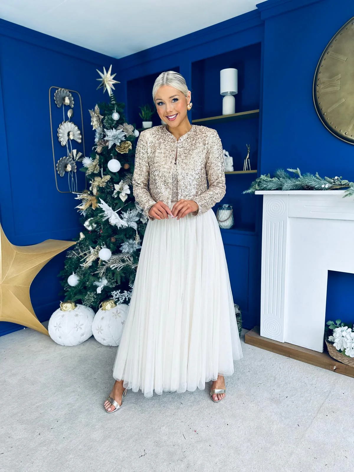 Dervla Sequin Jacket Gold - Image 3