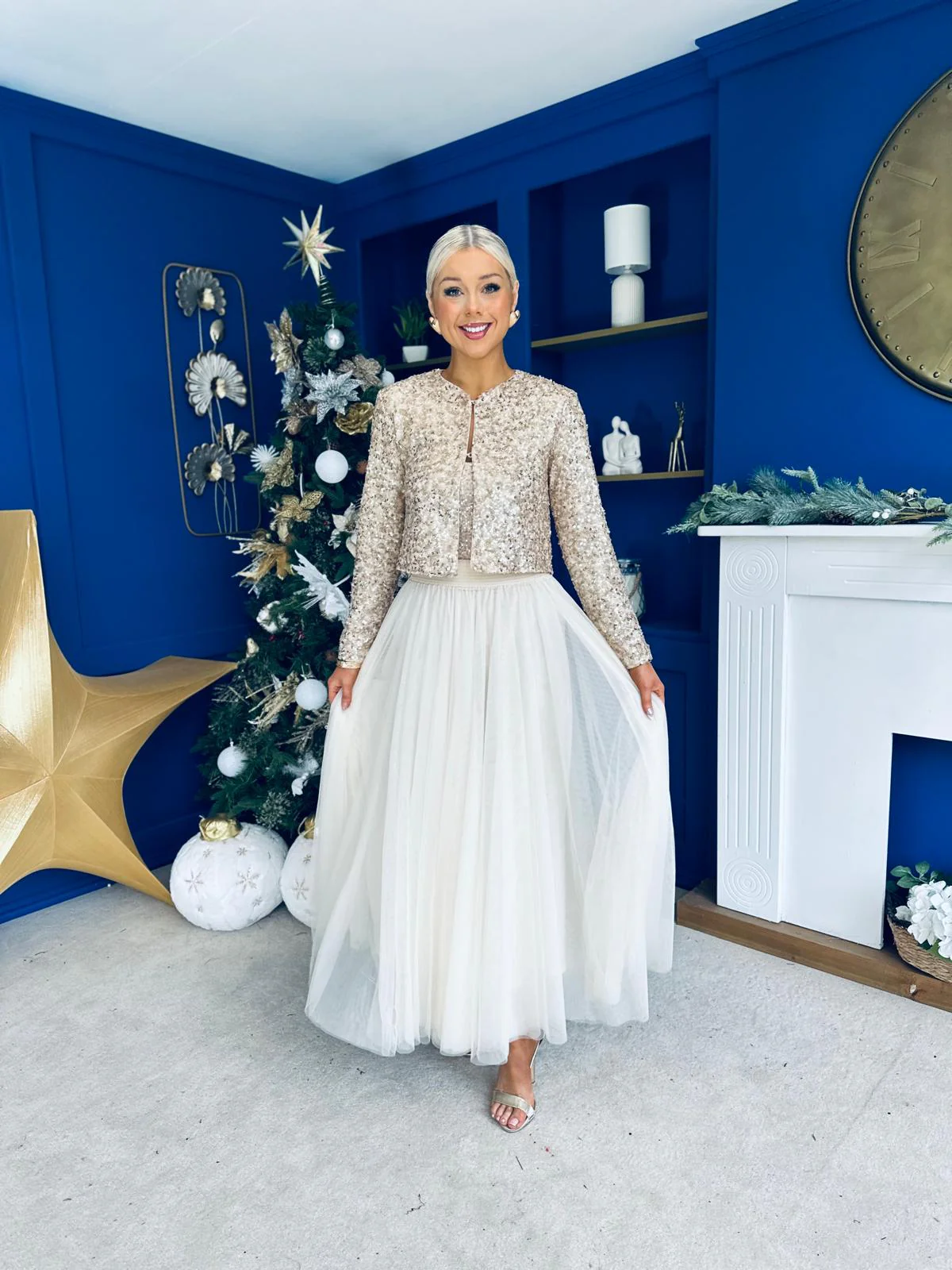 Dervla Sequin Jacket Gold - Image 4