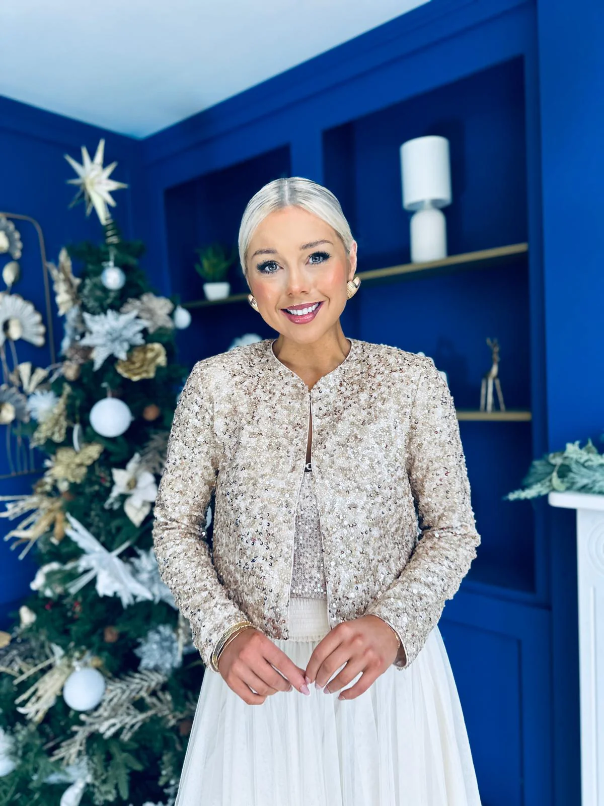 Dervla Sequin Jacket Gold - Image 7