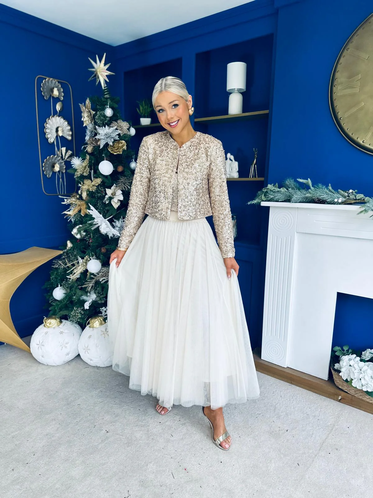 Dervla Sequin Jacket Gold - Image 8