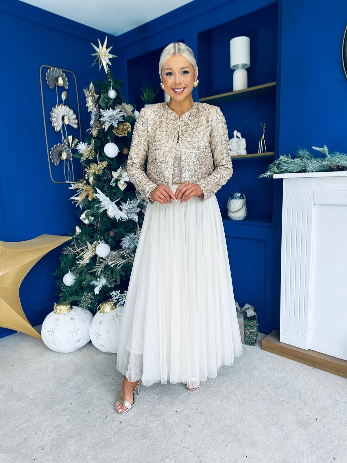 Dervla Sequin Jacket Gold - Image 9