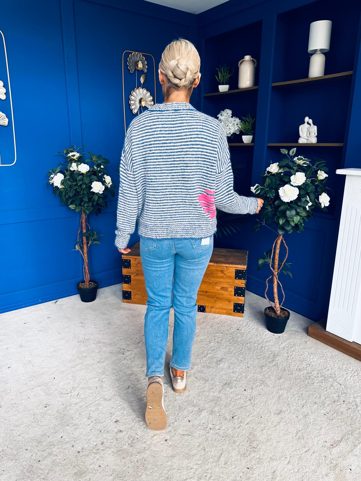 Donna Detailed Knit Jumper Blue - Image 10