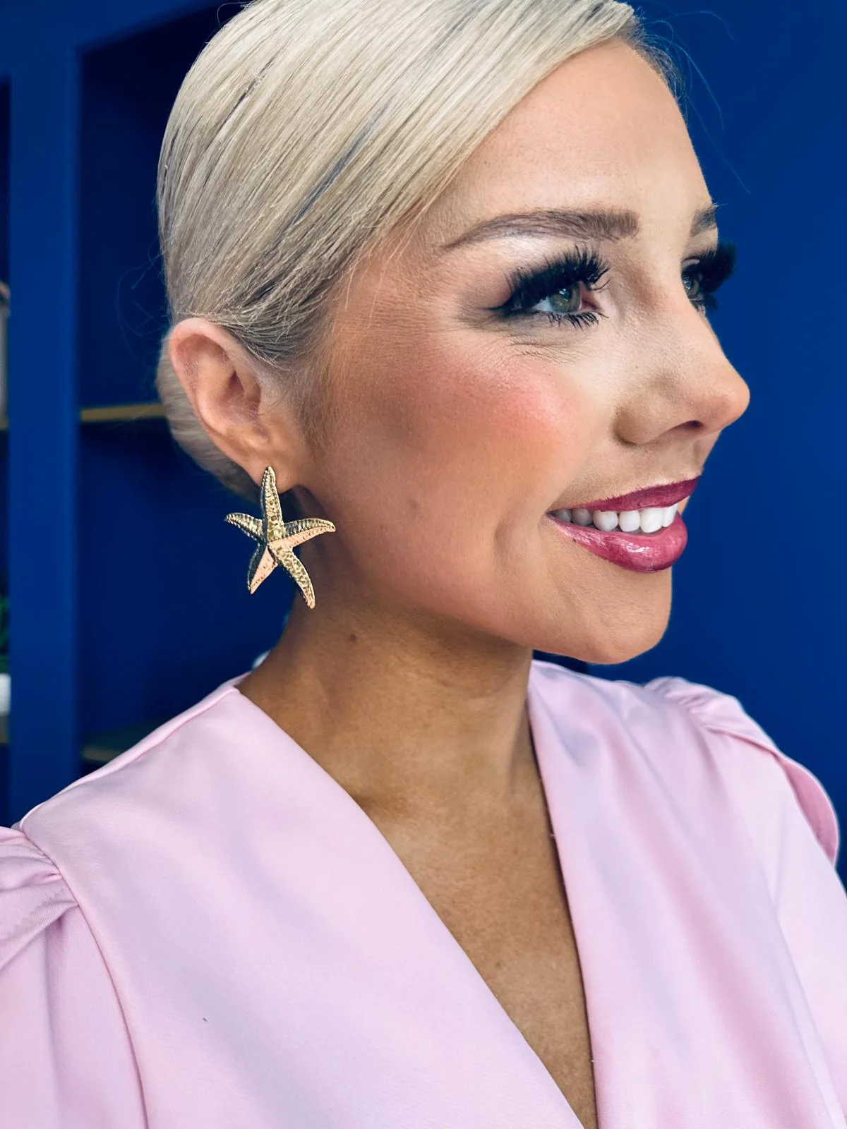 Fiona Stud Earrings Gold - Image 6