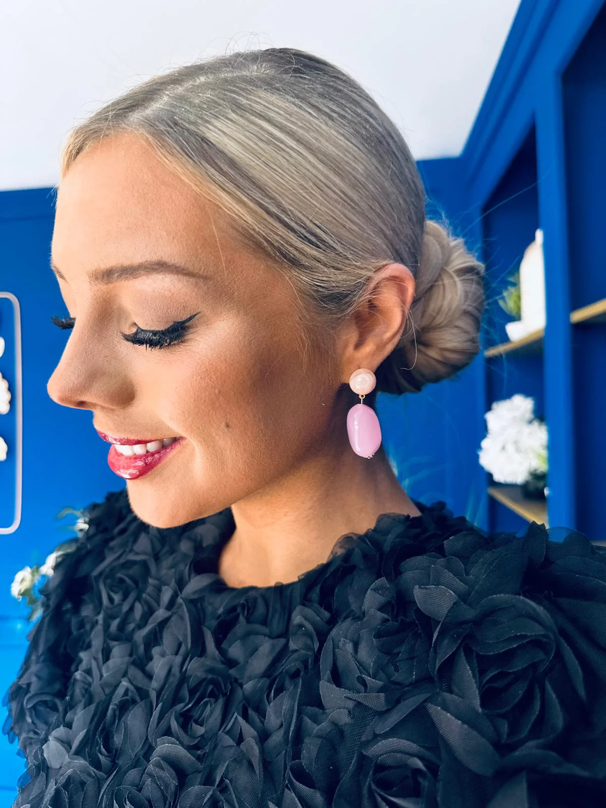 Gwen Drop Earrings Rose - Image 6