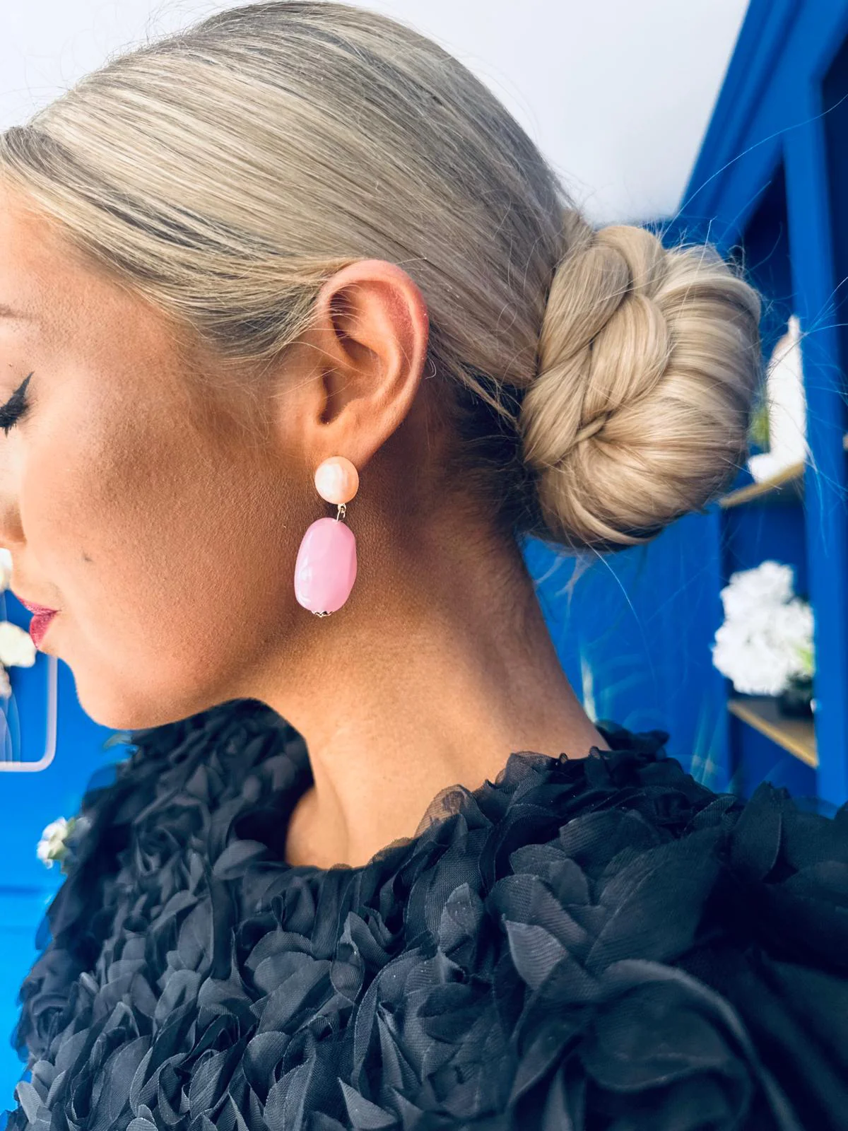 Gwen Drop Earrings Rose - Image 7