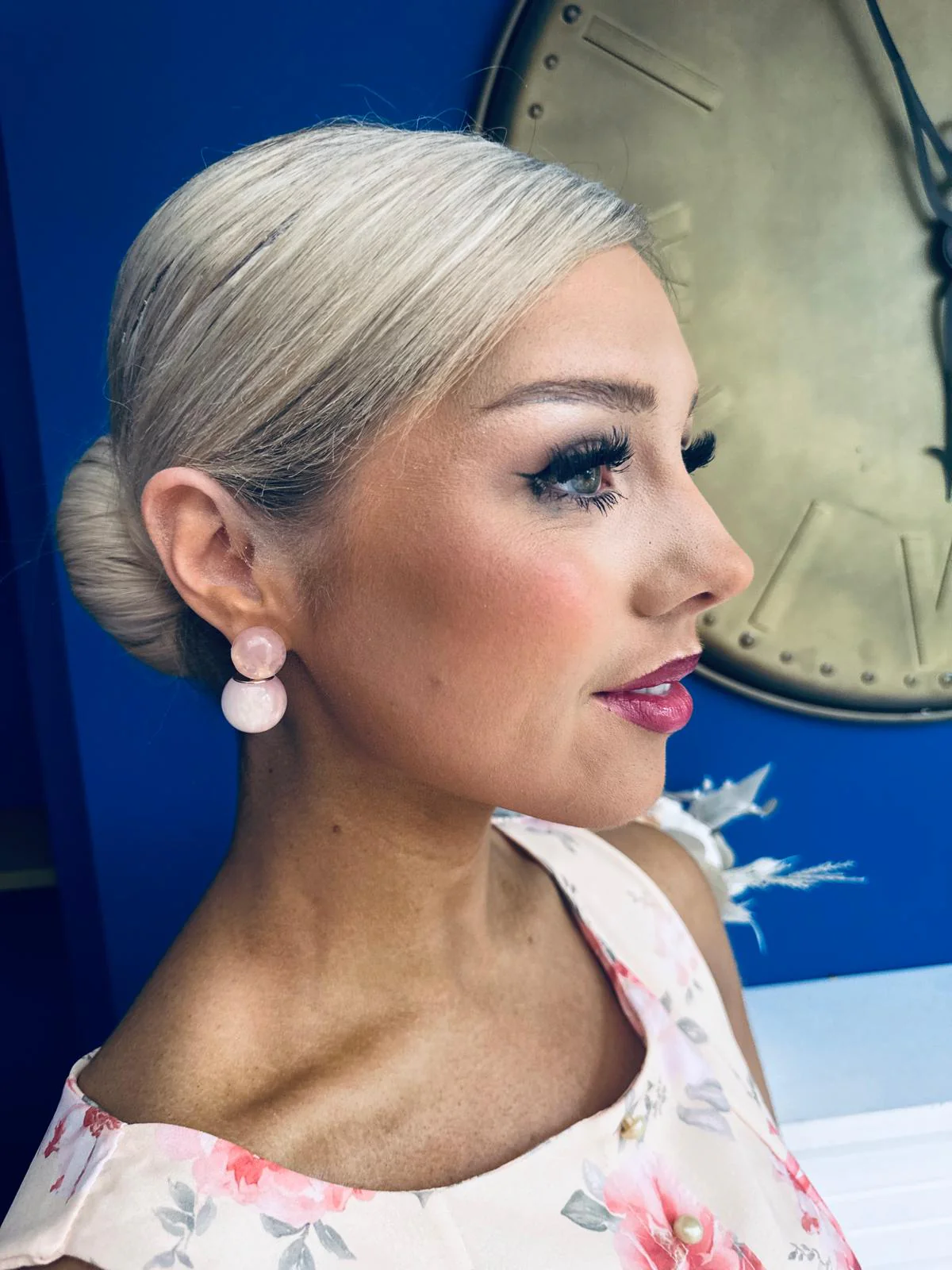 Jenny Drop Earrings Peach - Image 4