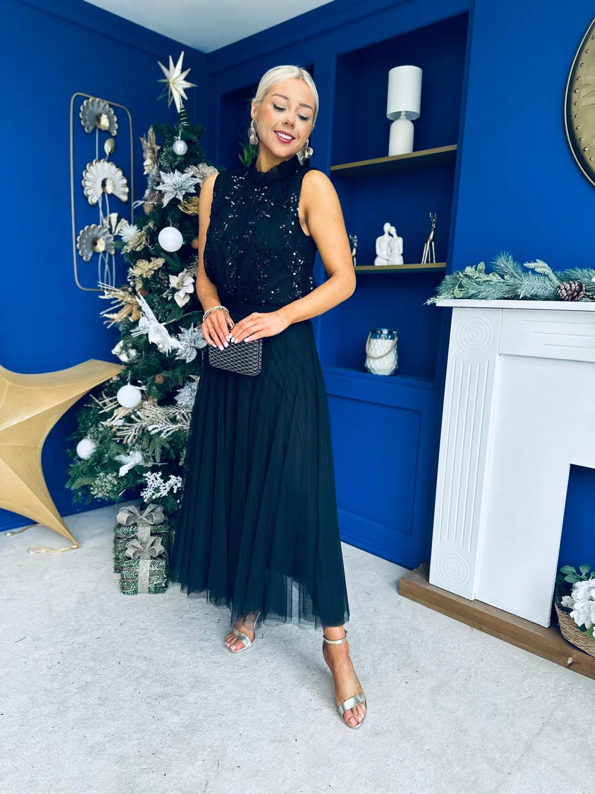 Maria Detailed Tulle Skirt Black - Image 5