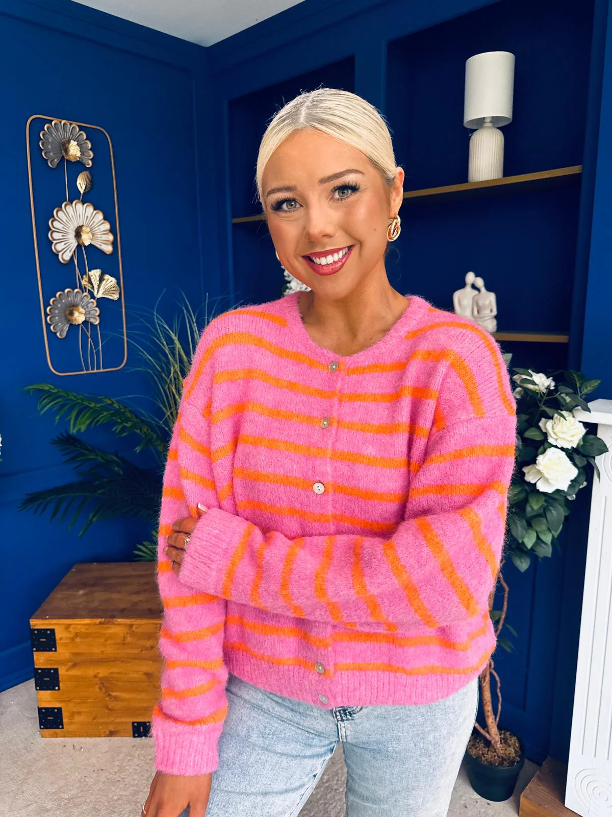 Miley Soft Knit Cardi Pink - Image 4