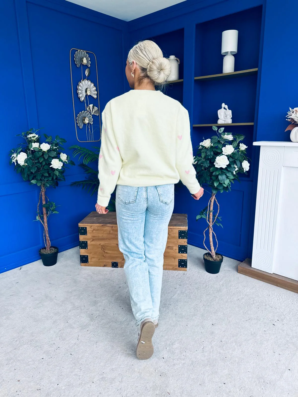 Philipa Heart Detail Knit Jumper Yellow - Image 12