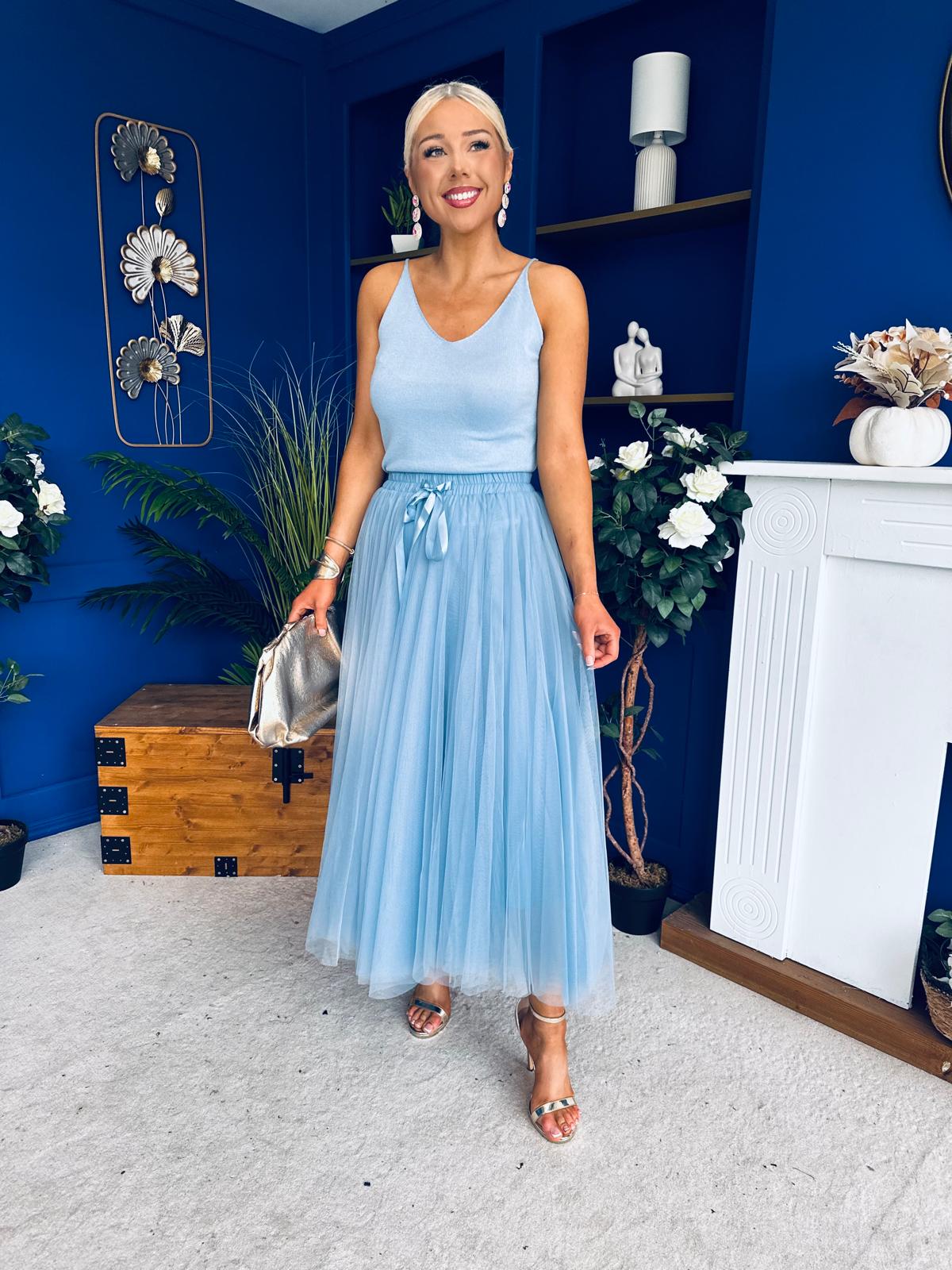 Sandra Knit Cami Top Blue - Image 3