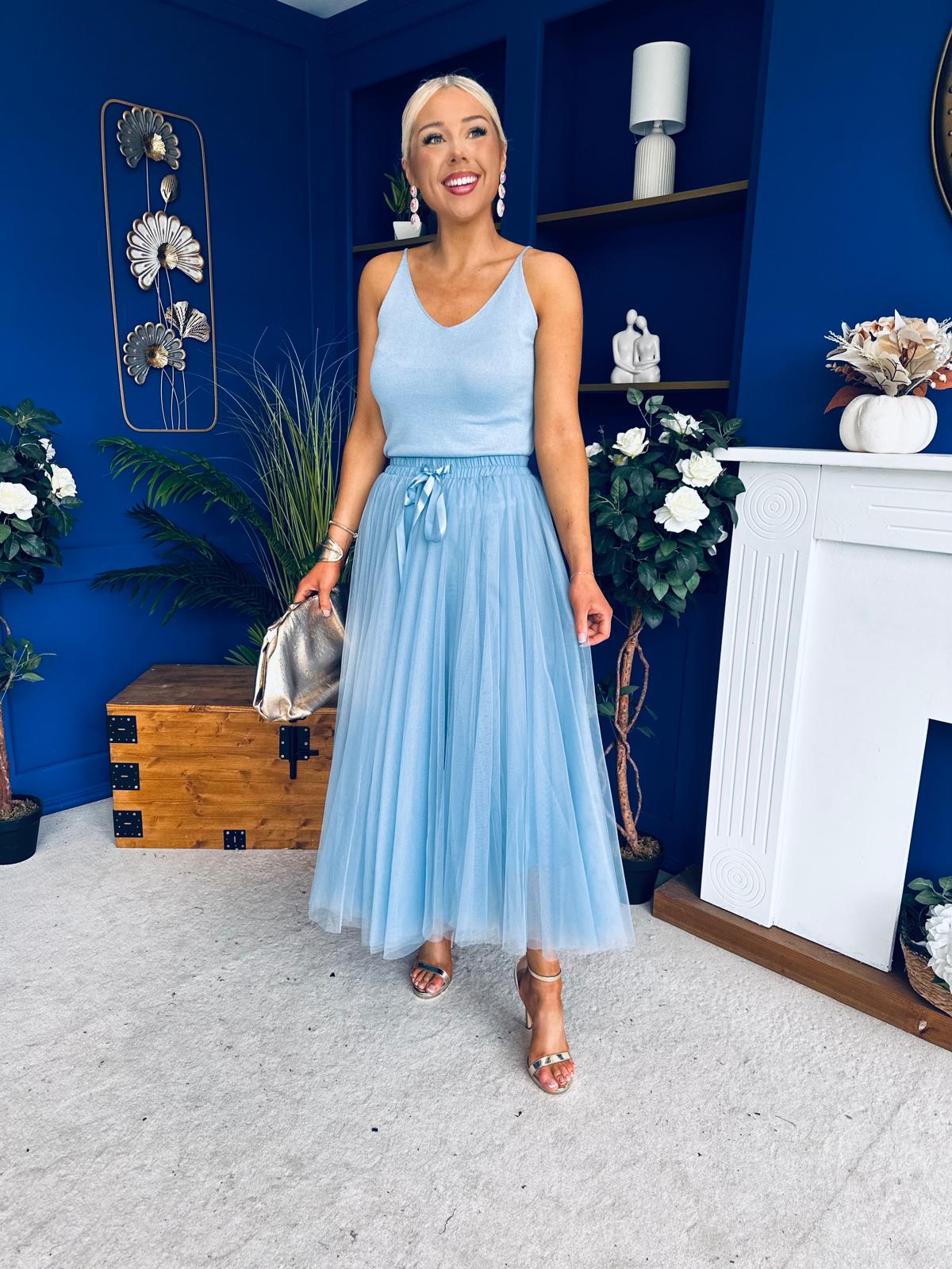 Sandra Knit Cami Top Blue - Image 5