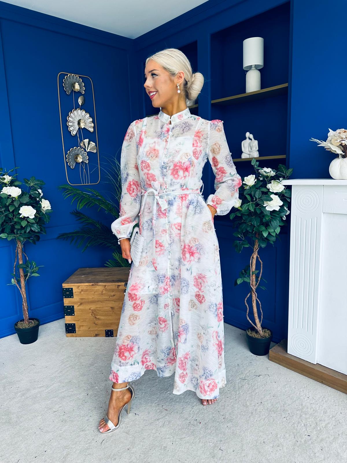 Simone Embellished Occasion Dress Rose - Image 8