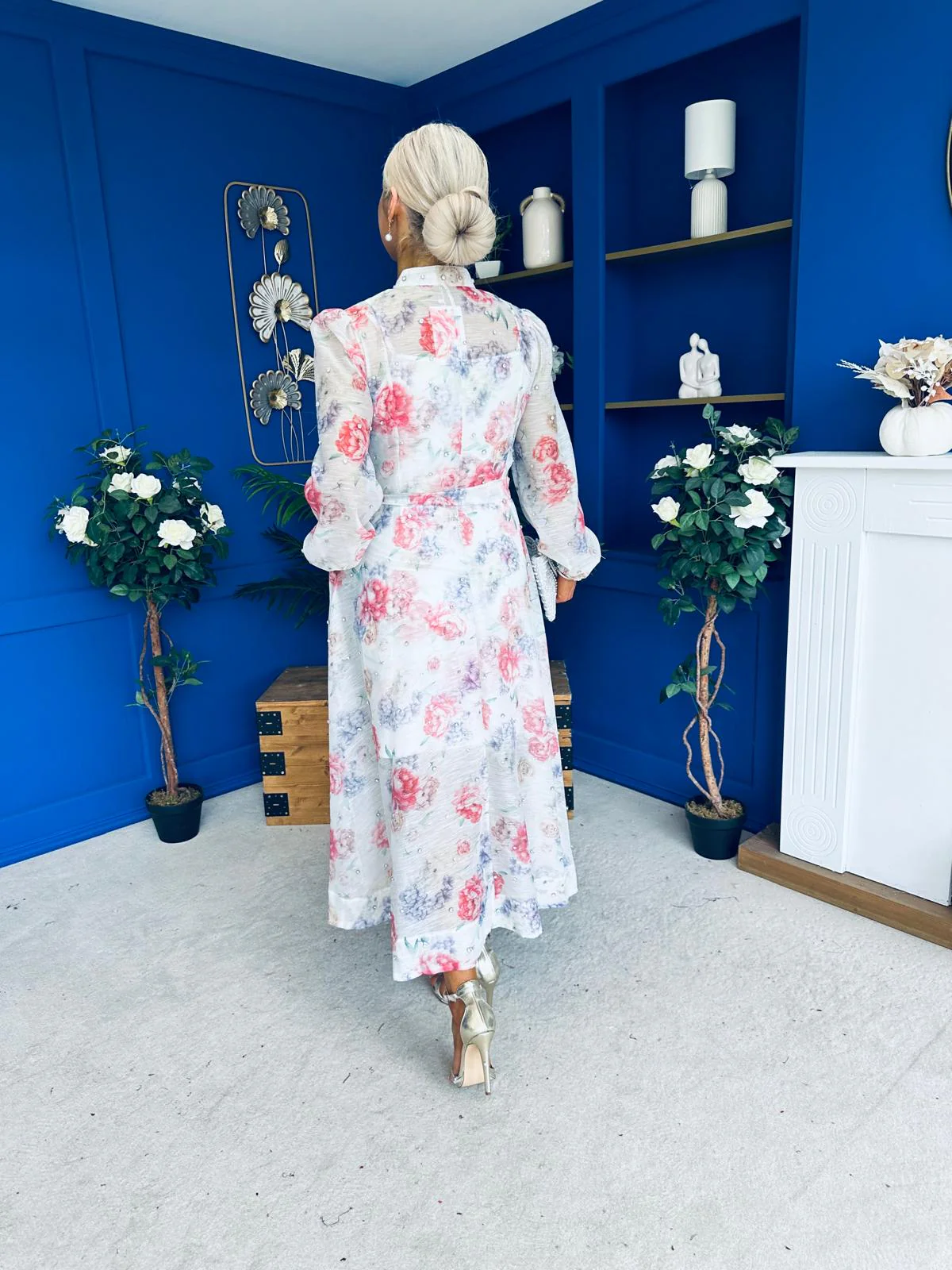 Simone Embellished Occasion Dress Rose - Image 9